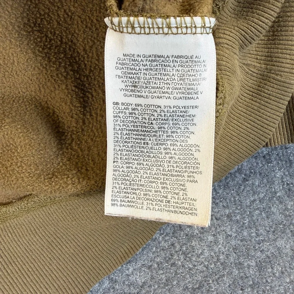 The North Face Mens Heritage Patch Crewneck Sweatshirt Brown Olive Size M #3231